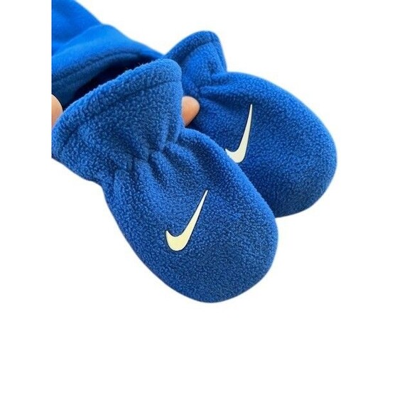 Nike Infant Fleece Hat Mittens Set Blue Baby - Picture 10 of 13